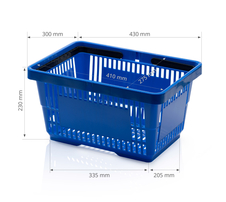 Einkaufskorb 2 Tragegriffe blau