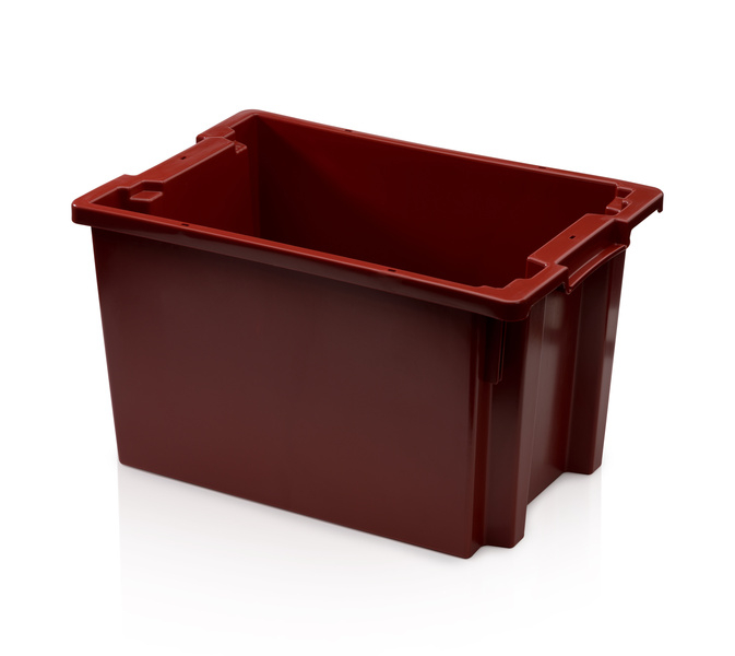 Stapelbehälter SN geschlossen rot 60x40x35, Reg.