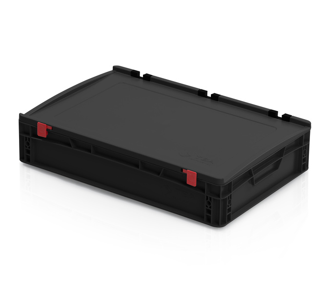 ESD-Eurobehälter mit Deckel 60x40x13,5