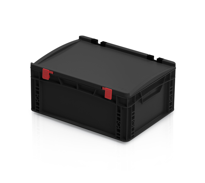 ESD-Eurobehälter mit Deckel 40x30x18,5