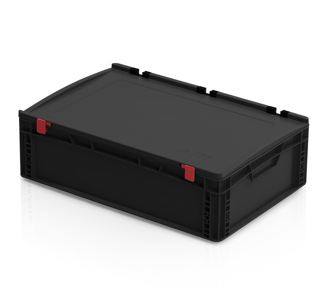 ESD-Eurobehälter mit Deckel 60x40x18,5