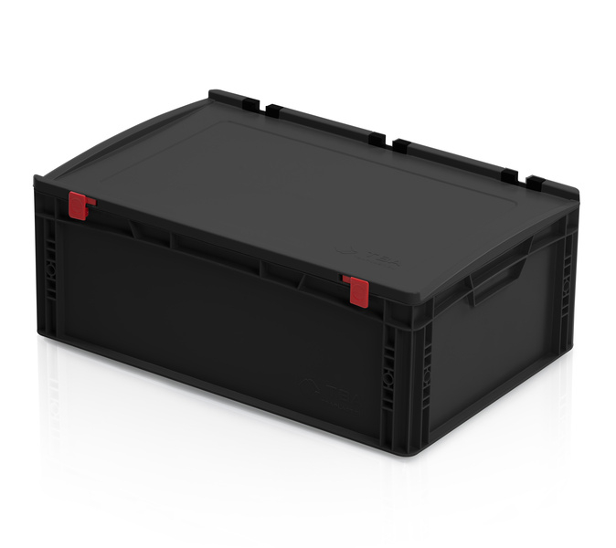 ESD-Eurobehälter mit Deckel 60x40x23,5