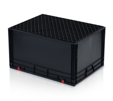 ESD-Eurobehälter mit Deckel 80x60x43,5
