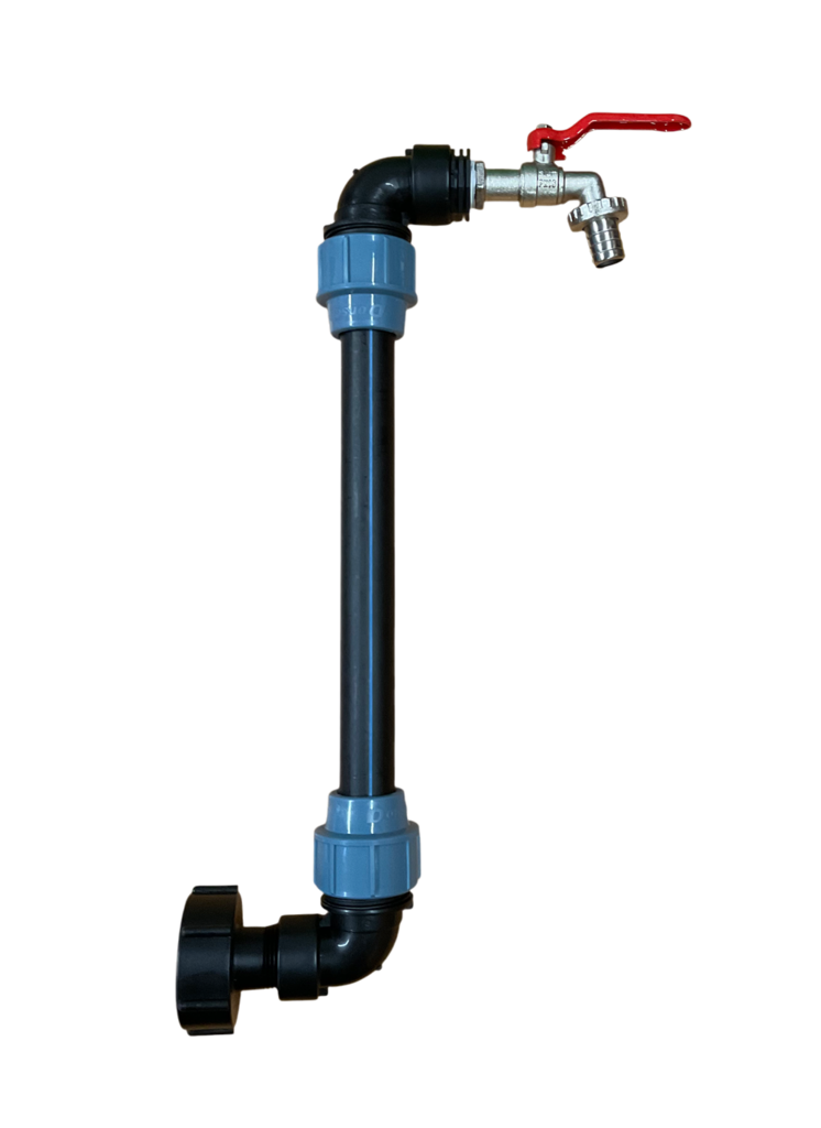 Auslaufgarnitur für IBC mit 3/4"-Hahn