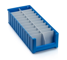 Längsunterteiler mit Ausschnitten für Regalkästen - 60x14 cm