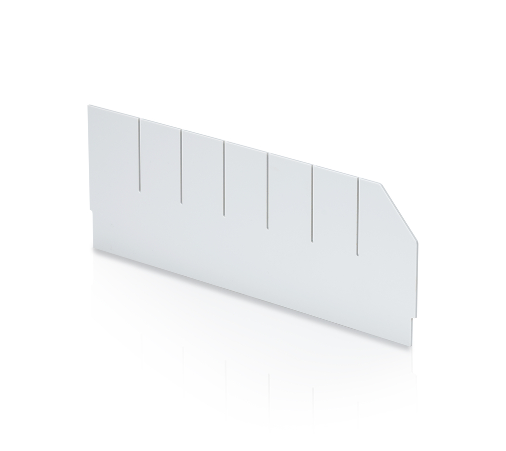 Längsunterteiler mit Ausschnitten für Regalkästen - 40x14 cm