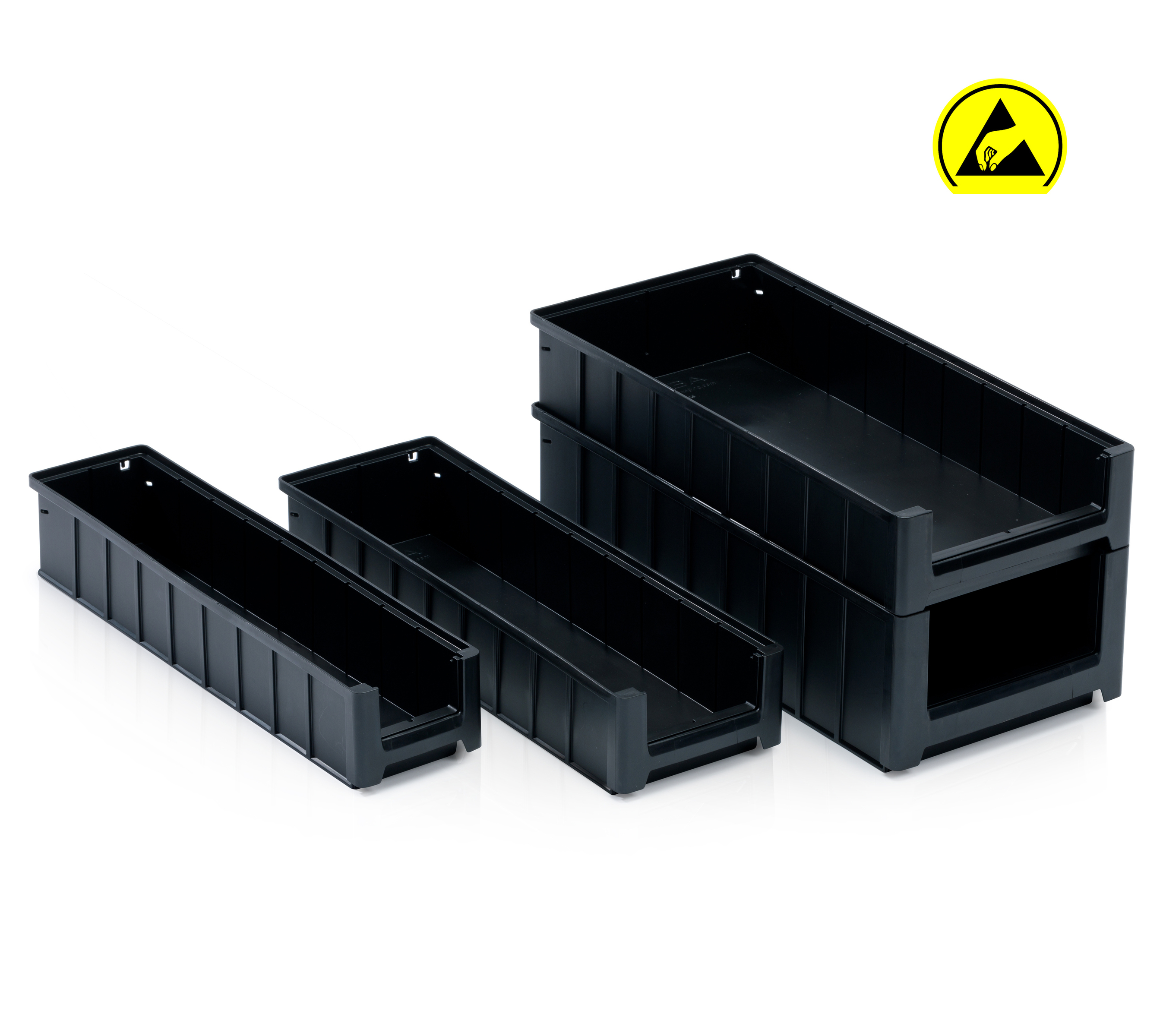 Neuheit im Sortiment: ESD-Regalboxen für die sichere Aufbewahrung von Elektronik.
